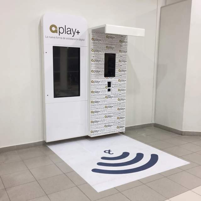 Módulo de entretención con piso gráfico
